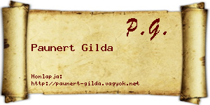 Paunert Gilda névjegykártya